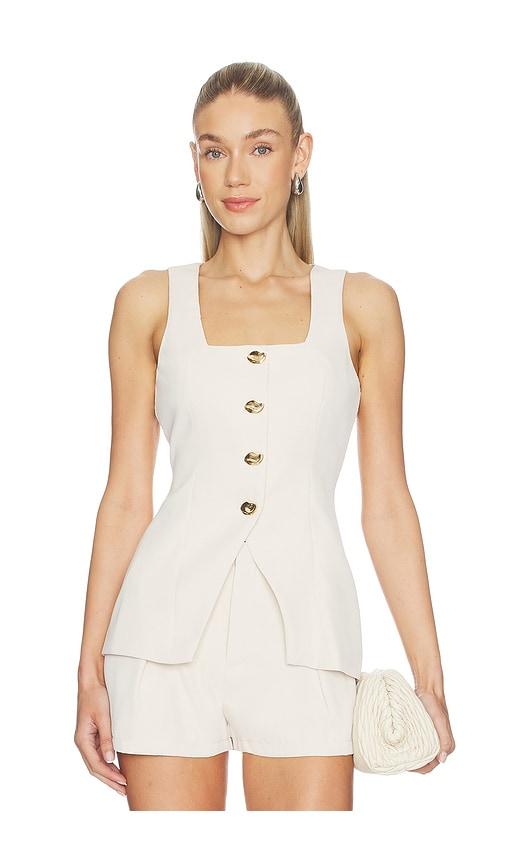 sndys remmi vest in cream. - size l (also in s, m, xl)