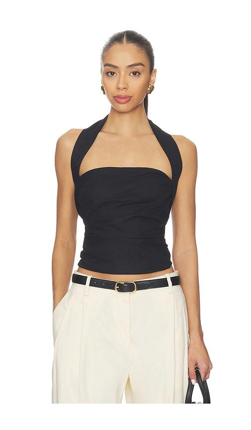 sndys romi halterneck top in black. - size l (also in s, xxs, xs, m, xl, xxl)