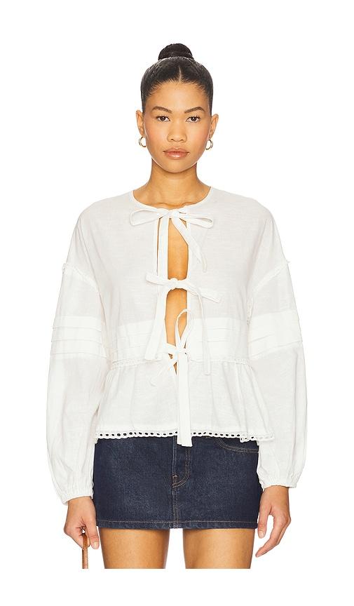 sndys siggie blouse in white. - size l (also in s, m)