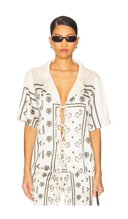sndys silas shirt in cream. - size l (also in s, m)