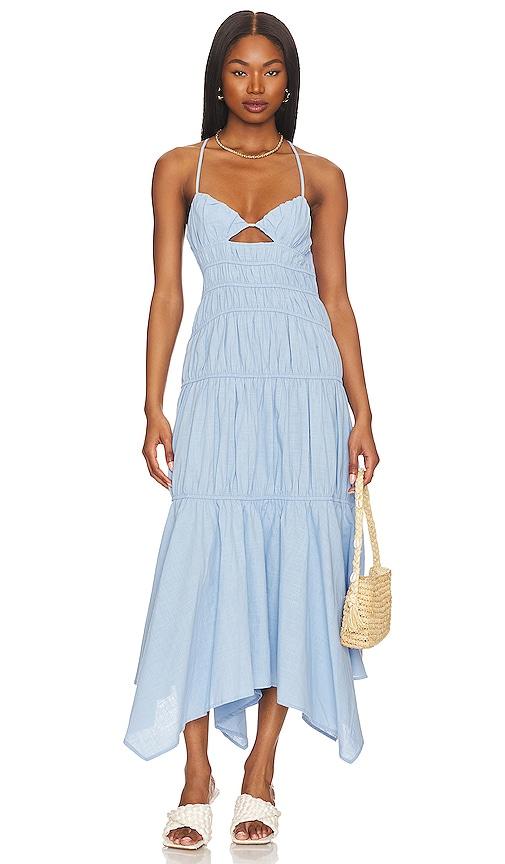 sndys tahlia dress in baby blue. - size l (also in m, s, xl, xxl)