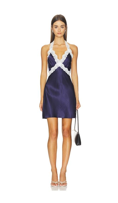 sndys taya mini dress in navy. - size l (also in xxs, xs, s, m)
