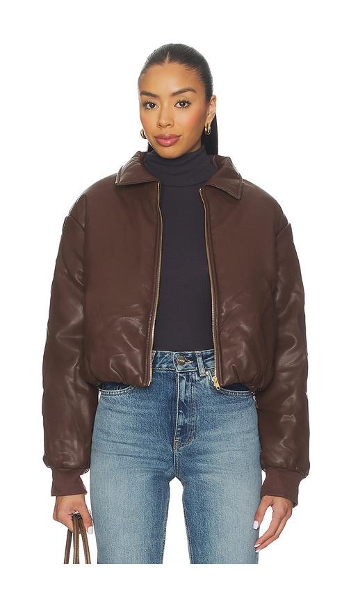 sndys thorne bomber jacket in chocolate. - size l (also in m, s)