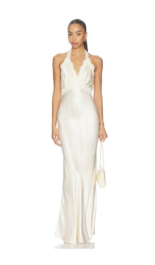 sndys tonya slip maxi dress in cream. - size xl (also in xxl)