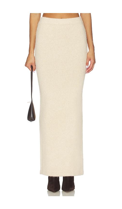 sndys winnie maxi skirt in cream. - size l (also in s, xxs, xs, m)