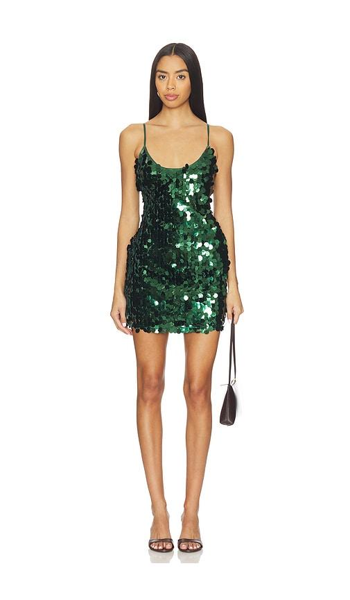 sndys x revolve calypso mini dress in green. - size m (also in s, xs)