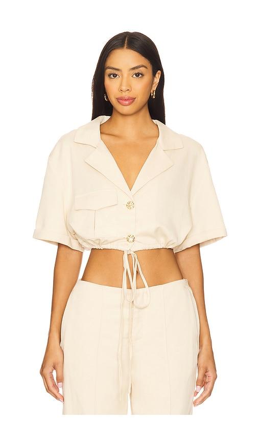 sndys x revolve emilie cargo top in beige. - size m (also in s)