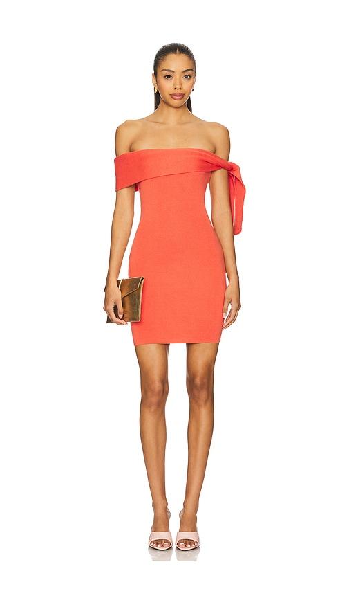 sndys x revolve jaymes mini dress in tangerine. - size l (also in m)