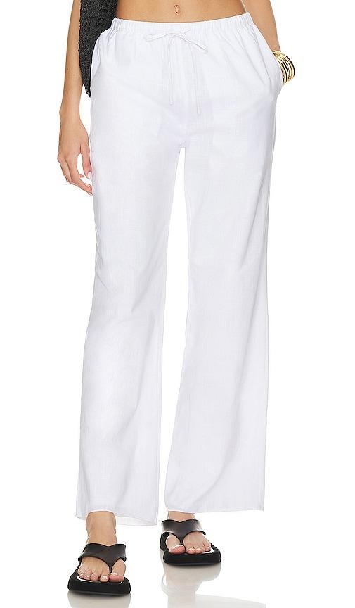sndys x revolve linen pants in white. - size m (also in xl)