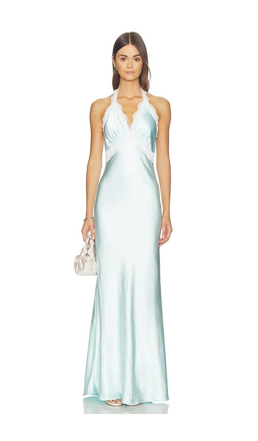 sndys x revolve tonya slip maxi dress 3.0 in baby blue. - size xs (also in xxs)