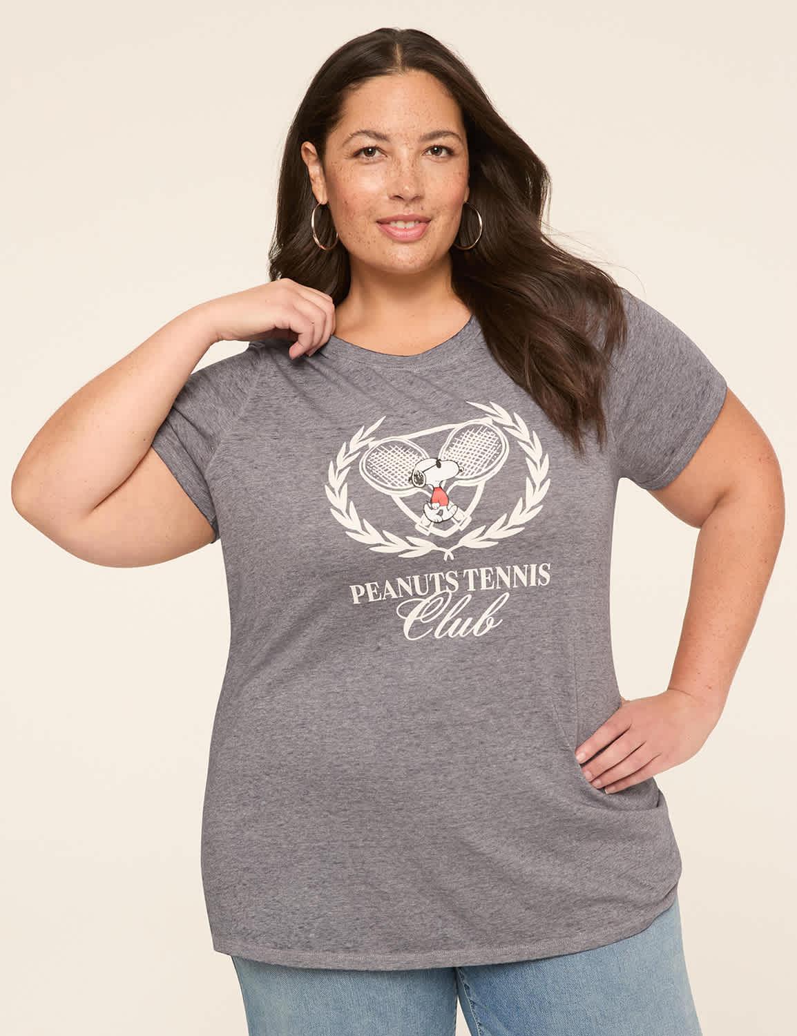 snoopy tennis club graphic tee