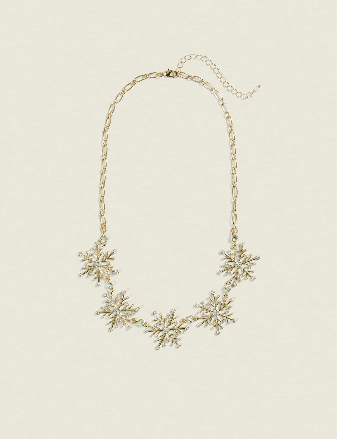 snowflake statement necklace