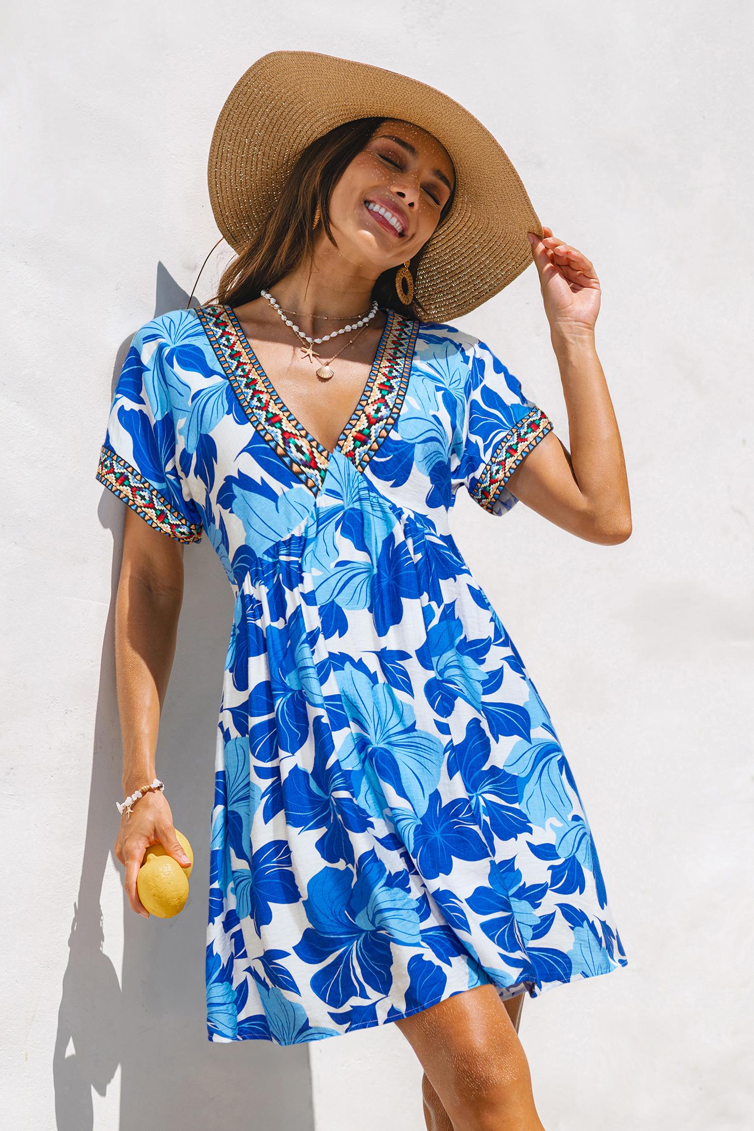 so genuine tropical mini dress - m
