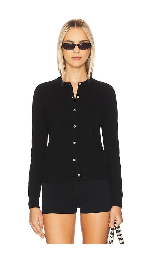 soft goat cardigan in black. - size l (also in m)