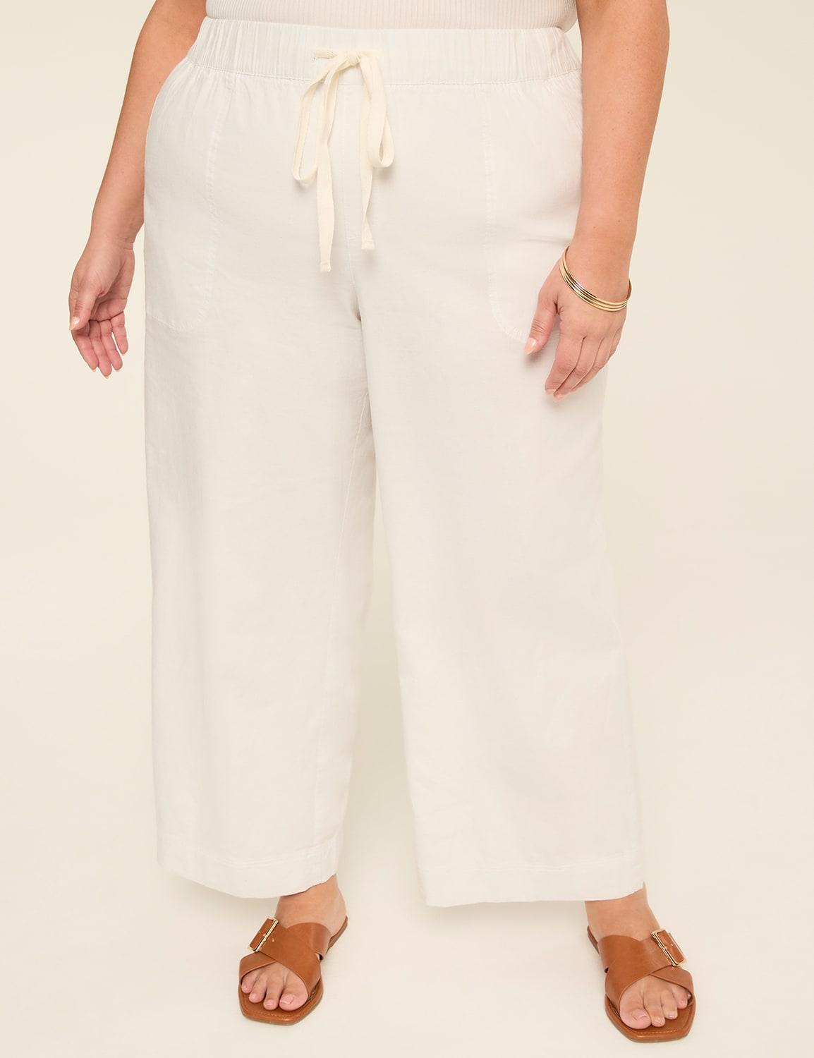 softest linen-blend wide leg pant