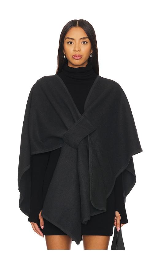 soia & kyo claudelle cape in black.
