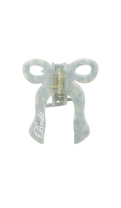 solar eclipse hand-painted bride coquette claw hair clip in blue.