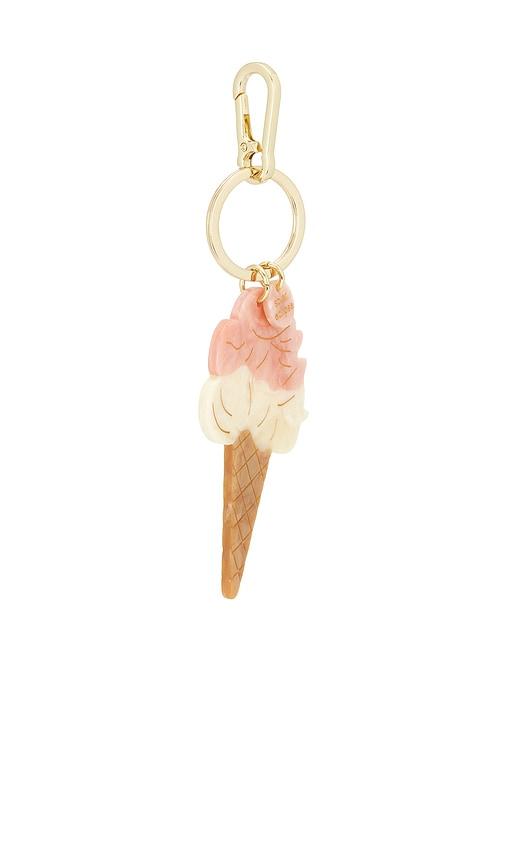 solar eclipse hand-painted gelato bag charm + keychain in multi.