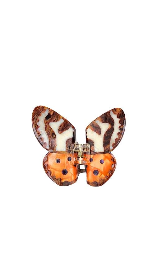 solar eclipse hand-painted tiger moth claw hair clip in beauty: na.