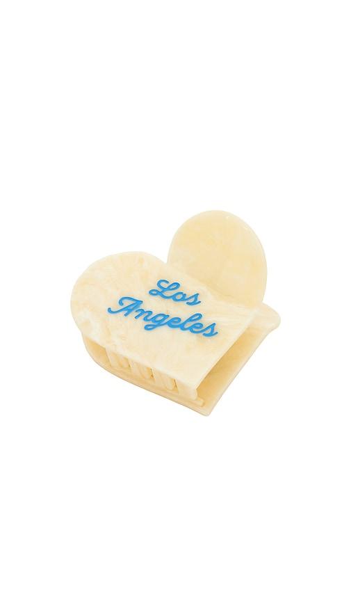 solar eclipse x revolve hand-painted los angeles heart claw hair clip in beauty: multi.