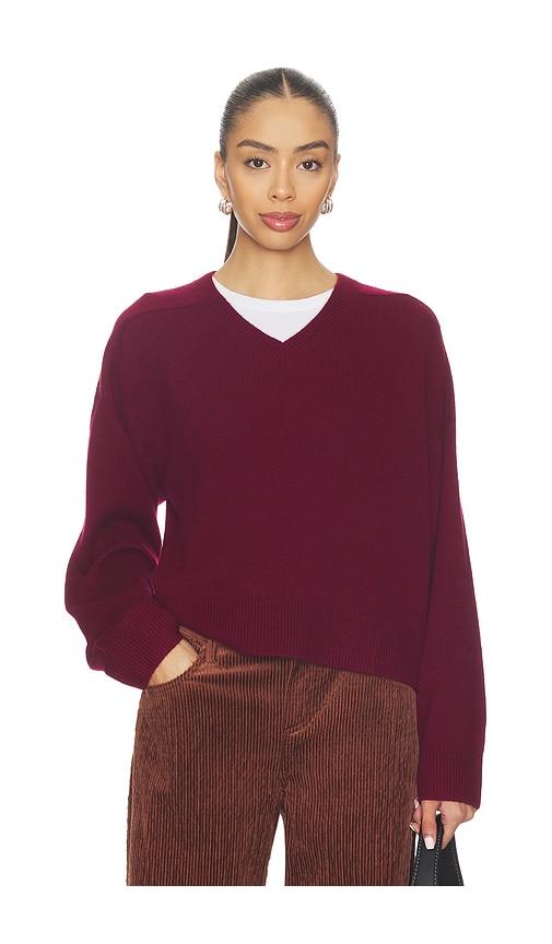 sold out nyc the cashmere v-neck in burgundy. - size l (also in xs)