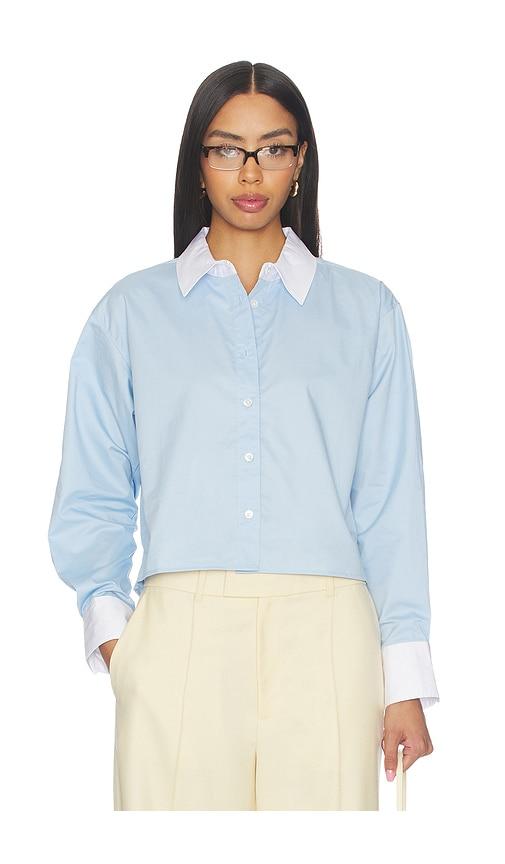 sold out nyc the cropped everything shirt in baby blue. - size l (also in m)