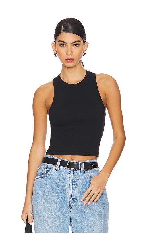 sold out nyc the cropped not so basic tank in black. - size l (also in xs)