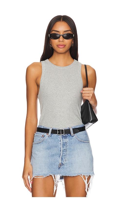 sold out nyc the not so basic tank in grey. - size l (also in xs, s, m)