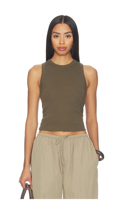 sold out nyc the not so basic tank in olive. - size l (also in xs)