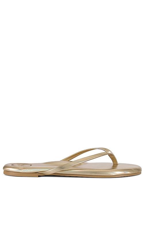 solei sea indie sandal in metallic gold. - size 11 (also in 9, 10)
