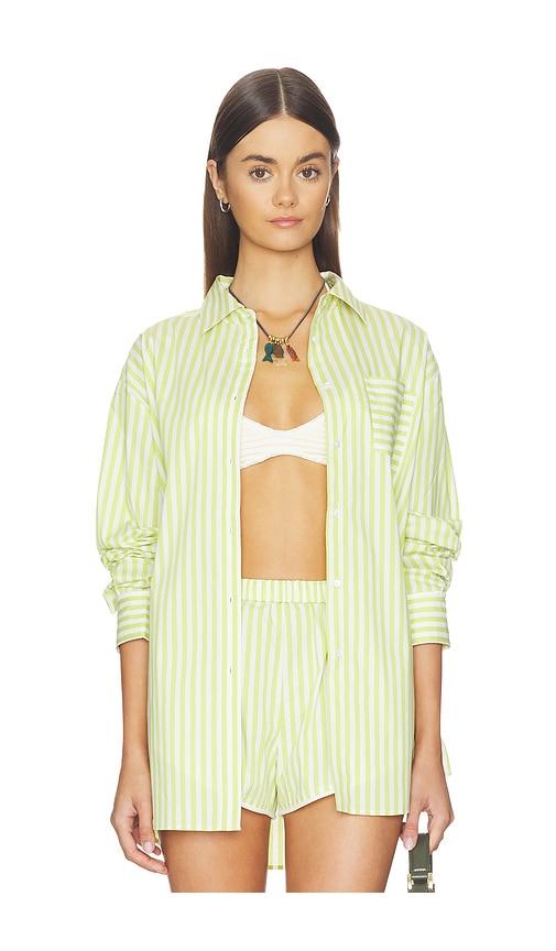 solid & striped the avril button down top in green. - size m (also in xl)