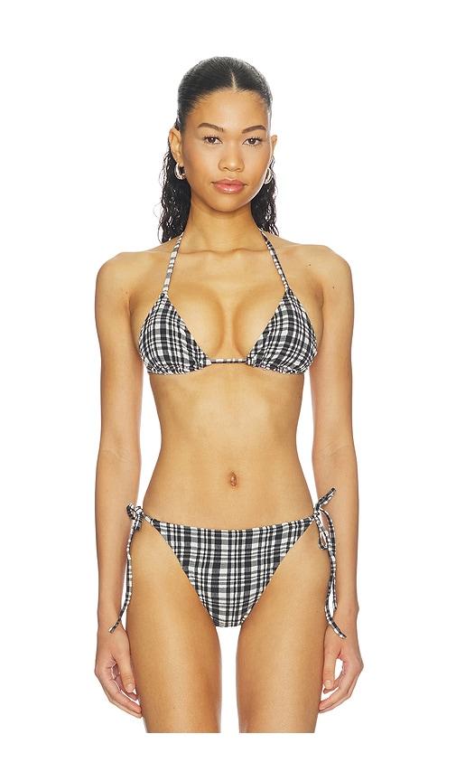 solid & striped the iris bikini top in black. - size l (also in m, s, xl, xs)