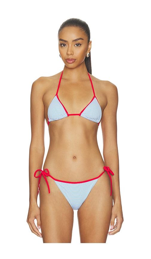 solid & striped the iris bikini top in blue. - size m (also in s, xs)