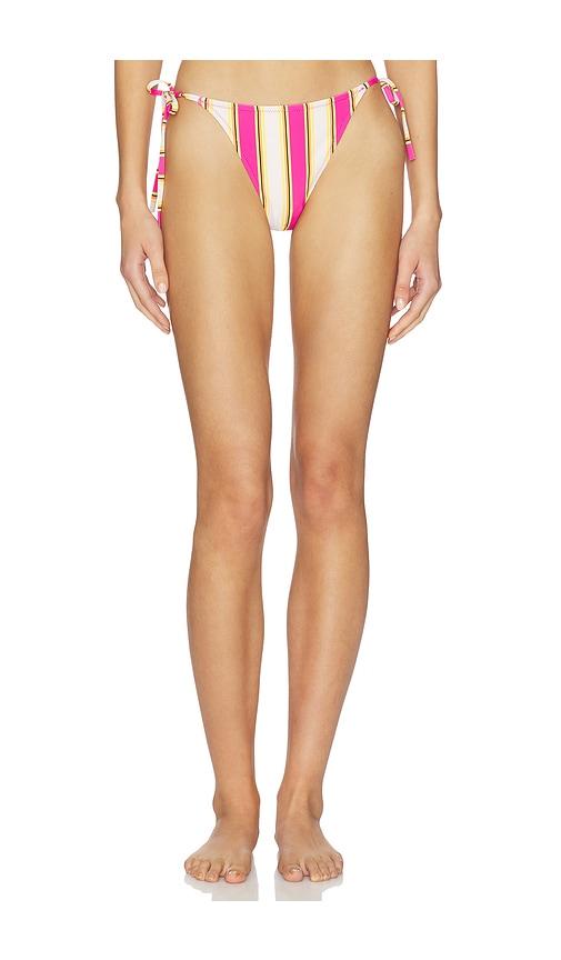 solid & striped the iris side tie bikini bottom in fuchsia. - size m (also in xs)