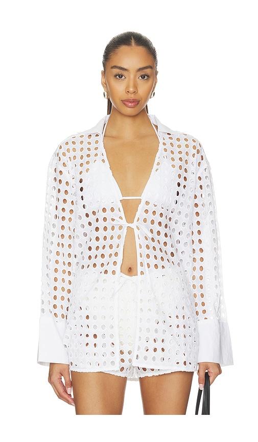 solid & striped the jaclyn tunic in white. - size l (also in xl, xs)
