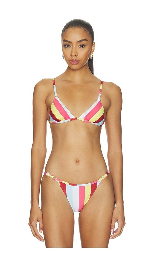 solid & striped the lulu bikini top in pink. - size l (also in m, s, xs)