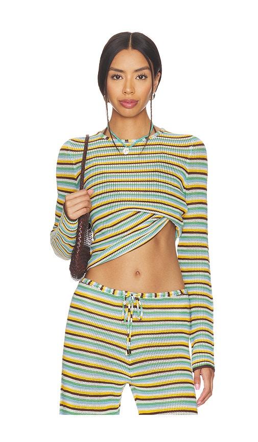 solid & striped the olandria top in yellow,blue. - size l (also in s, xl, xs)