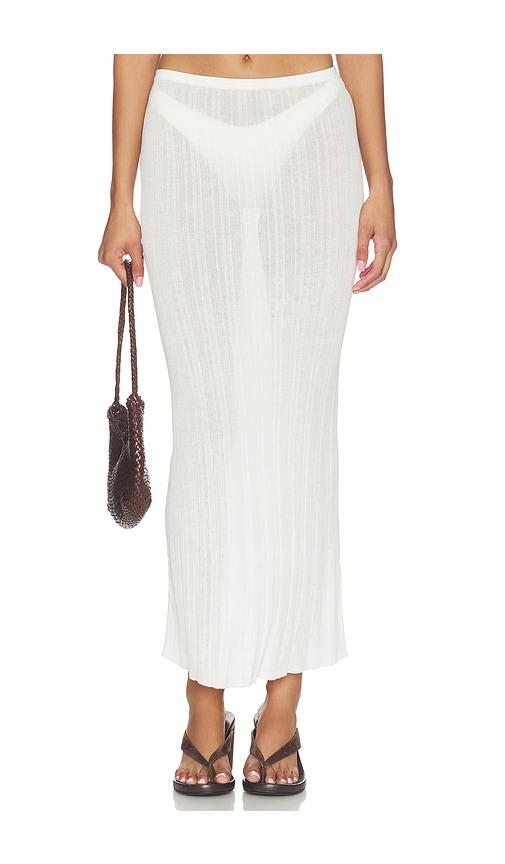 solid & striped the rianne skirt in white. - size l (also in m, s, xl, xs)