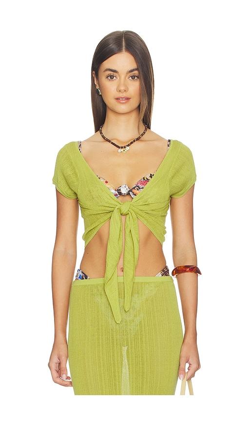 solid & striped the rianne top in green. - size l (also in m, s, xl, xs)