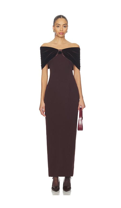 sonya moda belluno dress in brown. - size xl (also in xs)