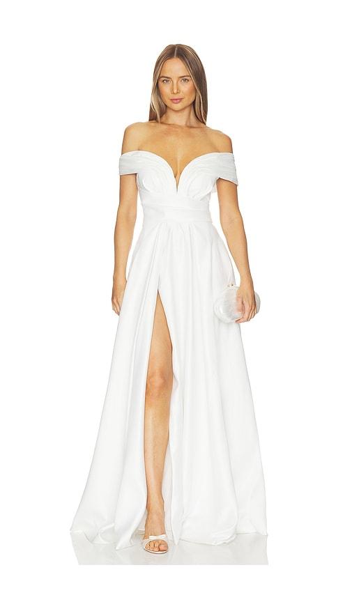 sonya moda delara gown in white. - size l (also in s, xs)