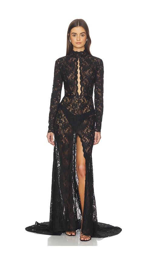 sonya moda hanna gown in black. - size l (also in m, s, xl)
