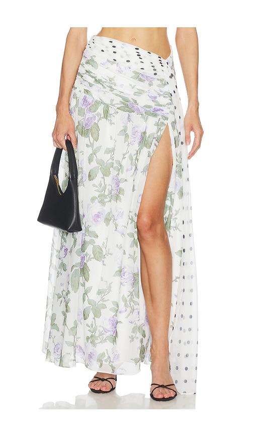 sonya moda india skirt in white. - size l (also in s, m)