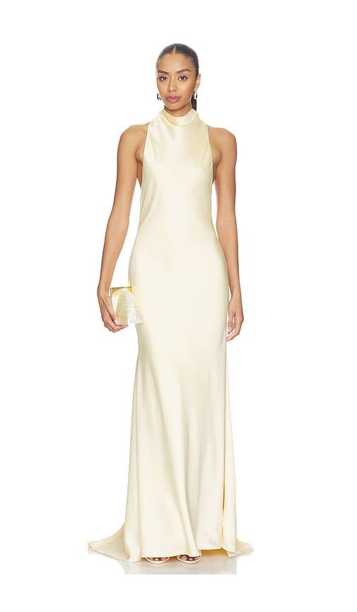 sonya moda petra gown in yellow. - size m (also in s, xs)