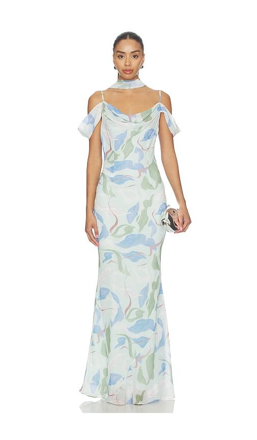 sonya moda rosalie dress in mint,blue. - size l (also in s, xs, m, xl)