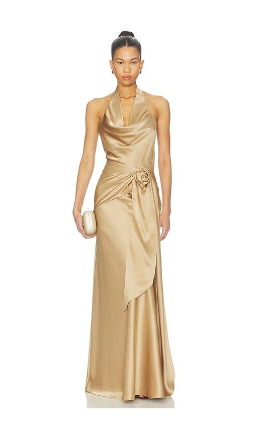 sonya moda rozalia dress in beige. - size xl (also in xs)