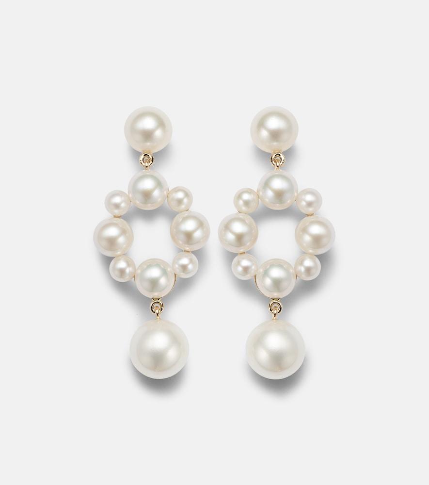 sophie bille brahe 14kt gold earrings with freshwater pearls