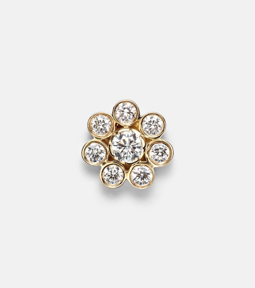 sophie bille brahe bellis single 18kt yellow gold earring with diamonds