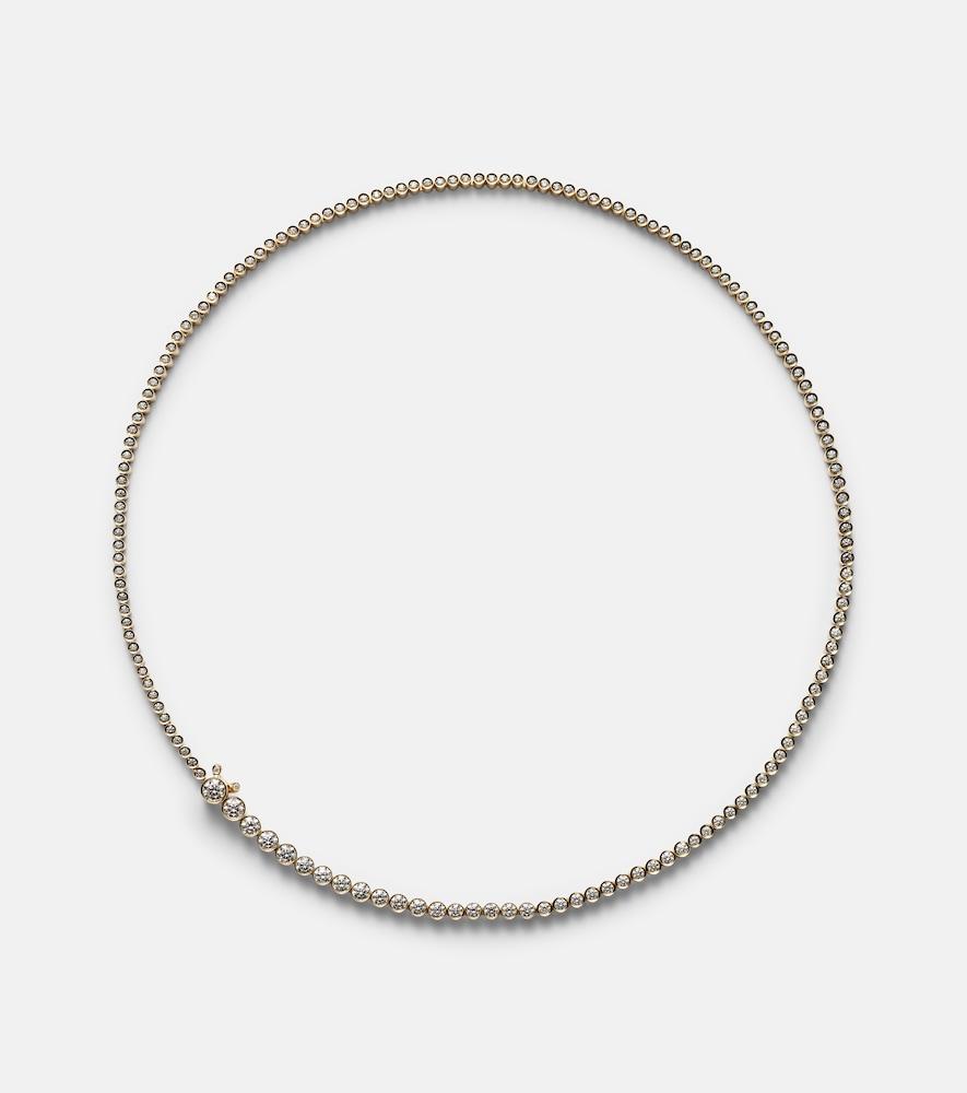 sophie bille brahe collier de tennis classique 18kt gold necklace with diamonds