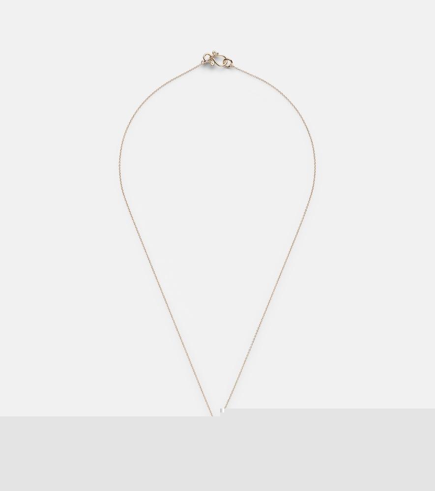 sophie bille brahe cosmos simple 18kt gold pendant necklace with diamonds